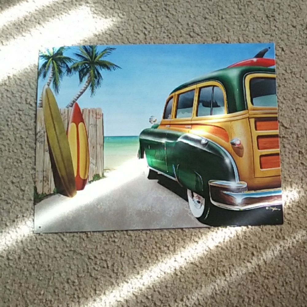 Beachside Metal Painting